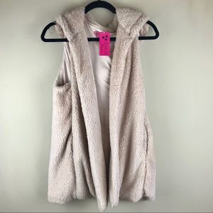 ⭐️ Blush Rose Sherpa Vest Warm Cozy Almost Pink